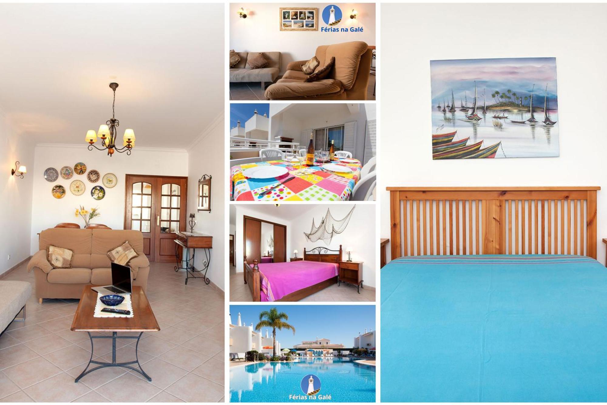 Os Apartamentos A Ramos Na Praia Da Gale Estao Inserido Em Condominio Com Piscina, Fica Apenas A 350 Metros Da Praia Da Gale - Apartamentos Com Ar Condicionado Tanto Nos Quartos Como Na Sala, Smart Tv Com Prime Video E Cozinha Completa Albufeira Ngoại thất bức ảnh
